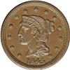 Image 1 : 1845 1C N-7, R.5. MS61 Brown NGC. XF45 EAC. Grellman s 1845[1C] N-7, R.5. MS61 Brown NGC. XF45 EAC.