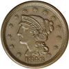 Image 1 : 1846 1C Small Date. N-2, R.2. MS62 Brown NGC. AU50 EAC 1846[1C] Small Date. N-2, R.2. MS62 Brown NGC