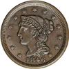 Image 1 : 1846 1C Small Date. N-2, R.3. MS65 Brown NGC. MS60 EAC 1846[1C] Small Date. N-2, R.3. MS65 Brown NGC
