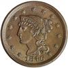 Image 1 : 1846 1C Small Date. N-5, R.2. MS64 Brown NGC. MS60 EAC 1846[1C] Small Date. N-5, R.2. MS64 Brown NGC