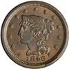 Image 1 : 1846 1C Small Date. N-7, R.2. MS64 Brown NGC. MS63 EAC 1846[1C] Small Date. N-7, R.2. MS64 Brown NGC