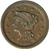 Image 1 : 1846 1C Small Date MS62 Brown NGC. N-19, R.4. Reddish- 1846[1C] Small Date. N-19, R.4. MS62 Brown NG