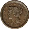 Image 1 : 1847 1C MS62 Brown NGC. N-3, R.3. A large rim cud is p 1847[1C] N-3, R.3. MS62 Brown NGC. XF45 EAC.