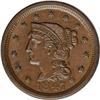 Image 1 : 1847 1C N-10, High R.3. MS63 Brown NGC. AU55 EAC. Grel 1847[1C] N-10, High R.3. MS63 Brown NGC. AU55
