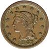 Image 1 : 1847 1C AU58 NGC. N-29, R.3. Brown with smooth, glossy 1847[1C] N-29, R.3. AU58 NGC. XF40 EAC.