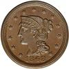 Image 1 : 1848 1C N-13, High R.4. MS64 Brown NGC. AU58 EAC. Grel 1848[1C] N-13, High R.4. MS64 Brown NGC. AU58