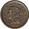Image 1 : 1848 1C MS62 Brown NGC. N-17, R.1. The upright of the 1848[1C] N-17, R.1. MS62 Brown NGC. MS60 EAC.