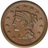 Image 1 : 1848 1C MS65 Brown NGC. N-25, R.4. A later state of th 1848[1C] N-25, R.4. MS65 Brown NGC. MS60 EAC.