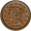 Image 1 : 1848 1C N-27, R.2. MS63 Brown NGC. AU55 EAC. Grellman 1848[1C] N-27, R.2. MS63 Brown NGC. AU55 EAC.
