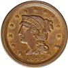 Image 1 : 1849 1C MS63 Brown NGC. N-2, R.2. Brown with 15% mint 1849[1C] N-2, R.2. MS63 Brown NGC. MS60 EAC.