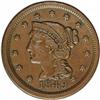 Image 1 : 1849 1C --Obverse Damage--NCS. XF Details. N-2, R.2. Br 1849[1C] N-2, R.2--Obverse Damage--NCS. XF D