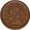 Image 1 : 1850 1C N-14, R.4. MS64 Brown NGC. MS60 EAC. Grellman 1850[1C] N-14, R.4. MS64 Brown NGC. MS60 EAC.