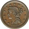 Image 1 : 1851 1C N-1, R.3. MS62 Brown NGC. AU50 EAC. Grellman s 1851[1C] N-1, R.3. MS62 Brown NGC. AU50 EAC.