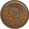 Image 1 : 1851 1C N-1, R.3. MS64 Brown NGC. MS60 EAC. Grellman s 1851[1C] N-1, R.3. MS64 Brown NGC. MS60 EAC.