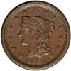 Image 1 : 1851 1C N-5, High R.2. MS63 Brown NGC. AU50 EAC. Grell 1851[1C] N-5, High R.2. MS63 Brown NGC. AU50 