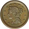 Image 1 : 1851 1C MS64 Brown NGC. N-23, R.3. Brown with 15% fade 1851[1C] N-23, R.3. MS64 Brown NGC. MS63 EAC.