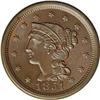 Image 1 : 1851 1C MS65 Brown NGC. N-24e, Low R.3. This is an ext 1851[1C] N-24, Low R.3. MS65 Brown NGC. MS60 