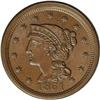 Image 1 : 1851 1C N-39, R.3. MS65 Brown NGC. MS60 EAC. Grellman 1851[1C] N-39, R.3. MS65 Brown NGC. MS60 EAC.