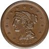 Image 1 : 1852 1C N-11, R.1. MS64 Brown NGC. AU58 EAC. Grellman 1852[1C] N-11, R.1. MS64 Brown NGC. AU58 EAC.