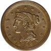 Image 1 : 1852 1C N-12, R.1. MS64 Brown NGC. MS60 EAC. Grellman 1852[1C] N-12, R.1. MS64 Brown NGC. MS60 EAC.