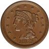 Image 1 : 1853 1C MS64 Brown NGC. N-6, R.1. Brown with smooth, g 1853[1C] N-6, R.1. MS64 Brown NGC. AU58 EAC.