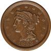 Image 1 : 1853 1C N-15, R.2. MS62 Brown NGC. AU50 EAC. Grellman 1853[1C] N-15, R.2. MS62 Brown NGC. AU50 EAC.