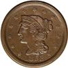 Image 1 : 1853 1C N-21, High R.3. MS62 Brown NGC. AU50 EAC. Grel 1853[1C] N-21, High R.3. MS62 Brown NGC. AU50