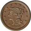 Image 1 : 1853 1C N-24, R.2. MS64 Brown NGC. MS60 EAC. Grellman 1853[1C] N-24, R.2. MS64 Brown NGC. MS60 EAC.