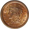 Image 1 : 1855 1C Upright 5s. N-4, R.1. MS65 Brown NGC. MS63 EAC 1855[1C] Upright 5s. N-4, R.1. MS65 Brown NGC