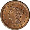 Image 1 : 1855 1C Knob on Ear. N-9, R.1. MS66 Red and Brown NGC. 1855[1C] Knob on Ear. N-9, R.1. MS66 Red and 