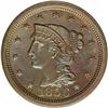 Image 1 : 1856 1C Upright 5. N-7, R.2. MS65 Brown NGC. MS60 EAC. 1856[1C] Upright 5. N-7, R.2. MS65 Brown NGC.