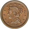 Image 1 : 1856 1C Slanted 5 MS64 Brown NGC. N-19, R.2. Brown wit 1856[1C] Slanted 5. N-19, R.2. MS64 Brown NGC