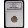 Image 1 : 1889 1C PR64 Red and Brown NGC. Even brown patina with 1889[1C] PR64 Red and Brown NGC.