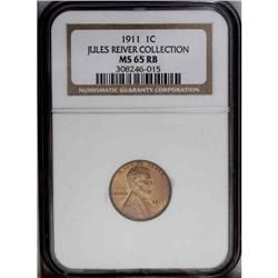1911 1C MS65 Red and Brown NGC. A sharply struck, plea 1911[1C] MS65 Red and Brown NGC.