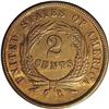 Image 2 : 1864 2C Large Motto MS65 Brown NGC. Fully lustrous. Vi 1864[2C] Large Motto MS65 Brown NGC.
