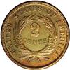 Image 2 : 1870 2C PR64 Red and Brown NGC. Sharply struck and att 1870[2C] PR64 Red and Brown NGC.