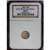 Image 3 : 1857 3CS MS63 NGC. Lustrous surfaces. Pewter gray toni 1857[3CS] MS63 NGC.