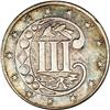 Image 2 : 1858 3CS PR64 NGC. Smokey gray toning, with vivid blue 1858[3CS] PR64 NGC.