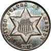 Image 1 : 1872 3CS PR63 NGC. The frosty design elements contrast 1872[3CS] PR63 NGC.