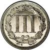 Image 2 : 1866 3CN PR64 NGC. Pale golden-gray toning. The device 1866[3CN] PR64 NGC.