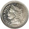 Image 1 : 1870 3CN PR62 NGC. Bright, milky-gray surfaces display 1870[3CN] PR62 NGC.