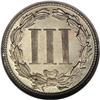 Image 2 : 1873 3CN Closed 3 PR64 NGC. Semi-bright light gray, fr 1873[3CN] Closed 3 PR64 NGC.