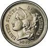 Image 1 : 1875 3CN PR64 NGC. Delicate golden-gray iridescence co 1875[3CN] PR64 NGC.