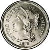 Image 1 : 1878 3CN PR64 NGC. Delicate golden gray toning. The de 1878[3CN] PR64 NGC.