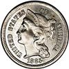Image 1 : 1885 3CN PR64 NGC. Delicate champagne iridescence. The 1885[3CN] PR64 NGC.