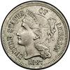 Image 1 : 1887 3CN MS62 NGC. Medium gray toning complements subd 1887[3CN] MS62 NGC.