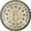 Image 2 : 1872 5C MS62 NGC. Doubled Die Obverse. FS-007. Warm go 1872[5C] MS62 NGC.