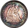 Image 1 : 1867 H10C PR62 NGC. Cobalt-green and purple-rose tonin 1867[H10C] PR62 NGC.