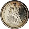 Image 1 : 1867 10C PR63 Cameo NGC. Fortin-103. Light repunching 1867[10C] PR63 Cameo NGC.