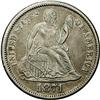 Image 1 : 1871-S 10C AU50 NGC. Medium gray surfaces with hints o 1871-S[10C] AU50 NGC.